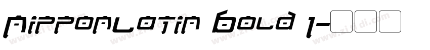 NipponLatin Bold 1字体转换